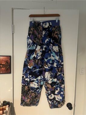 FP Movement by Free People Blue Multi Camo Track Joggers-Small